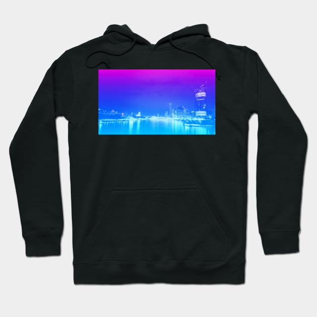 Pastel Brisbane City - Beautiful Brisbane River Hoodie by annaleebeer